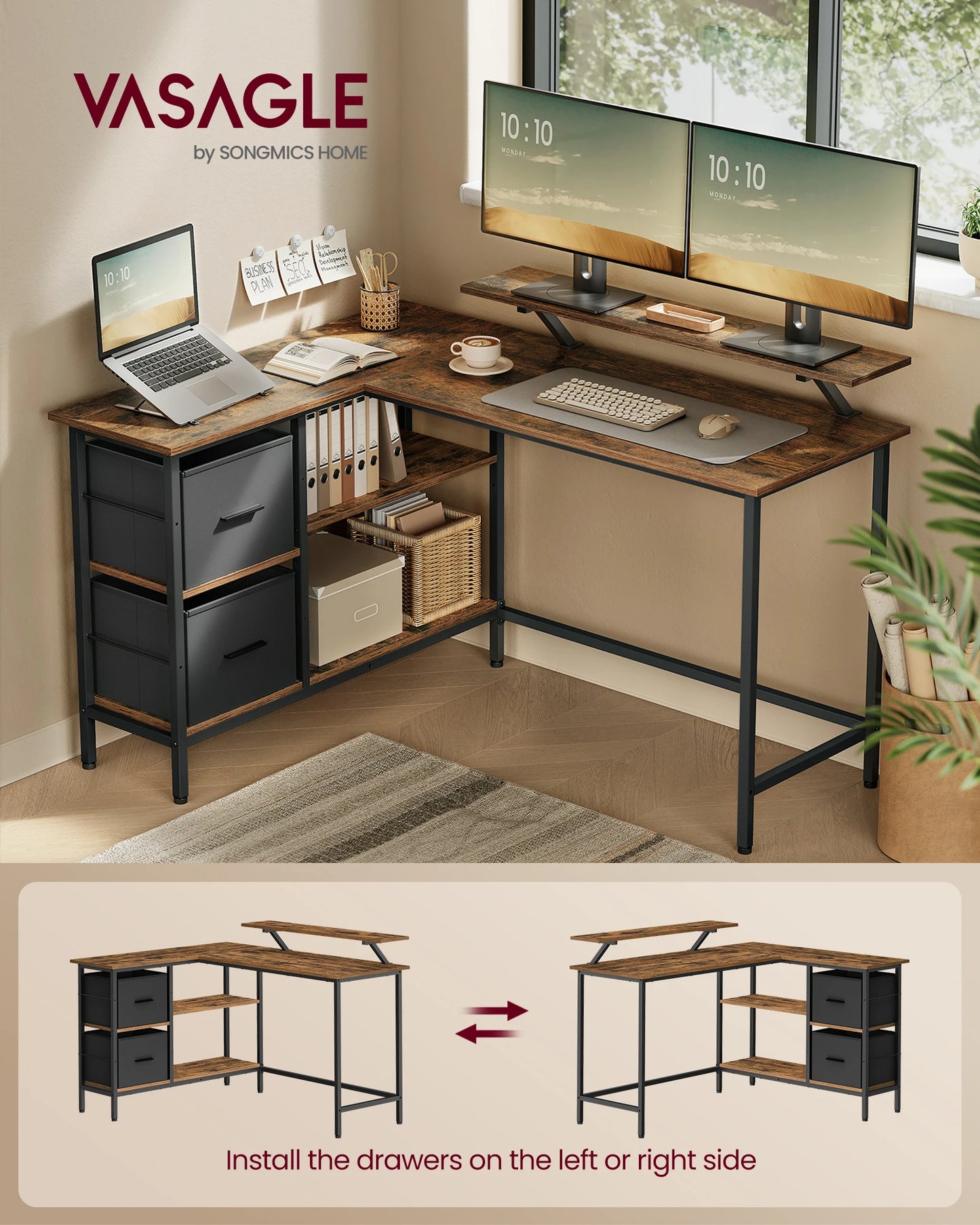 Kinnetics L-Shaped Desk