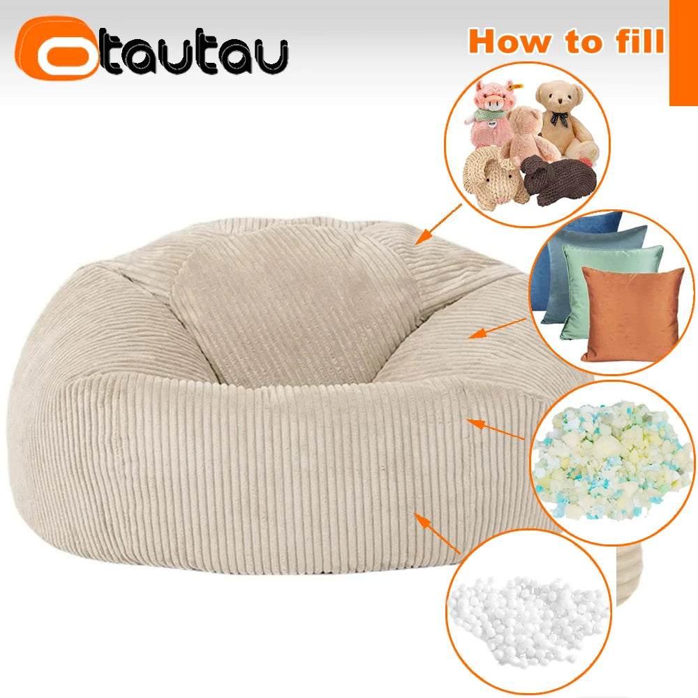 Kinnetics™ Soft-Touch Corduroy Bean Bag Cover