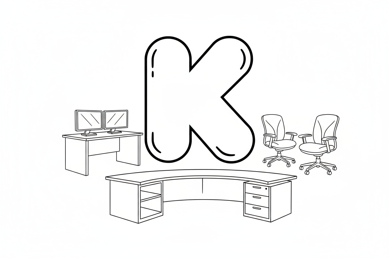 Make the K thicker, not too much thicker